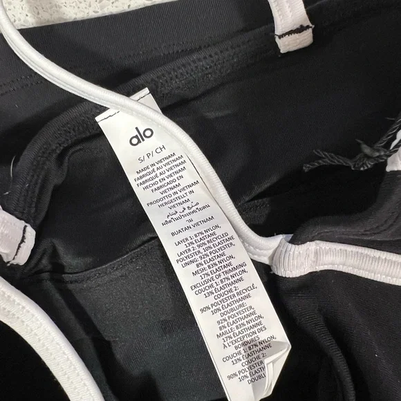 ALO Yoga Black Dress with White Accents - Picture 2 of 2